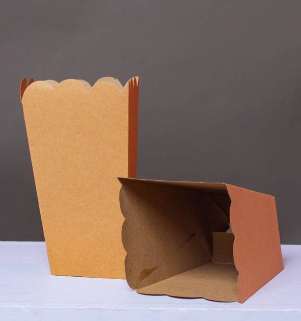 Brown popcorn box