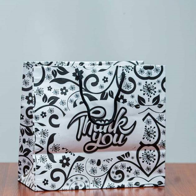 Small A3 Size  Black And White Thank You